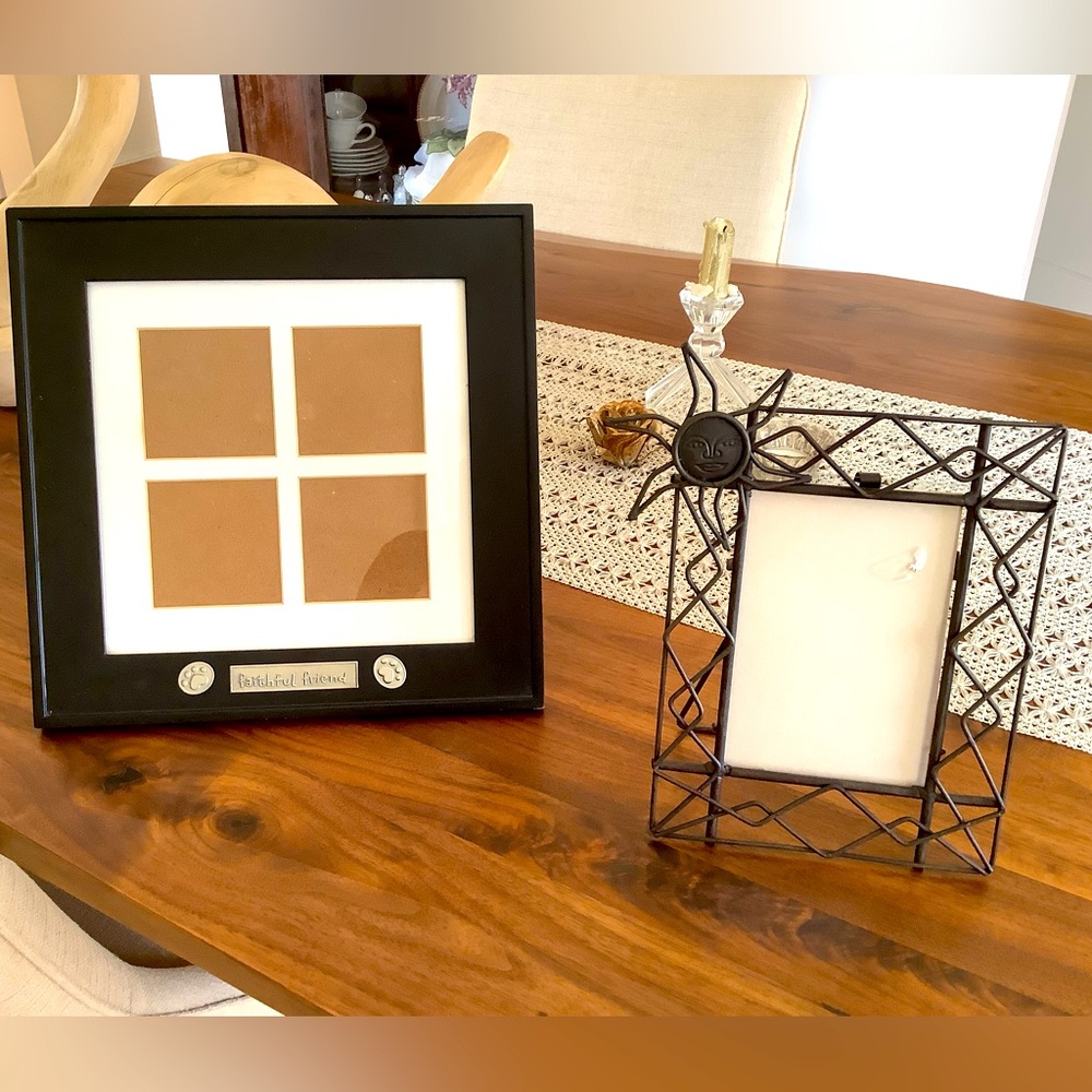 Assorted set of two frames One is for a dog collage